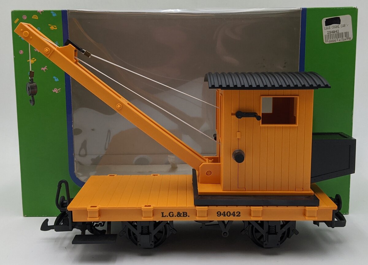 LGB Lehmann 94042 G Scale Toy Train Crane Car #94042 LN/Box