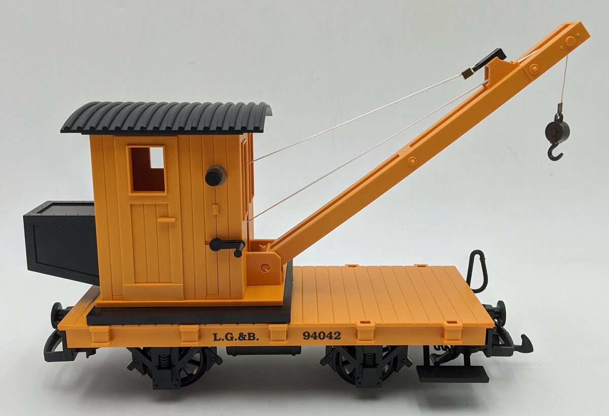 LGB Lehmann 94042 G Scale Toy Train Crane Car #94042 LN/Box