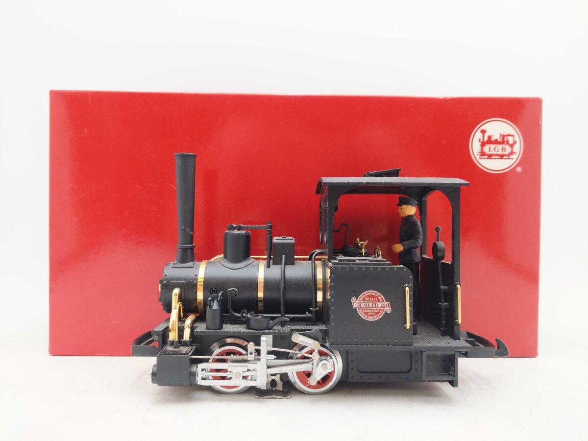 LGB 20140 G Scale Orenstein & Koppel Field Railway Steam Locomotive #1411 EX/Box