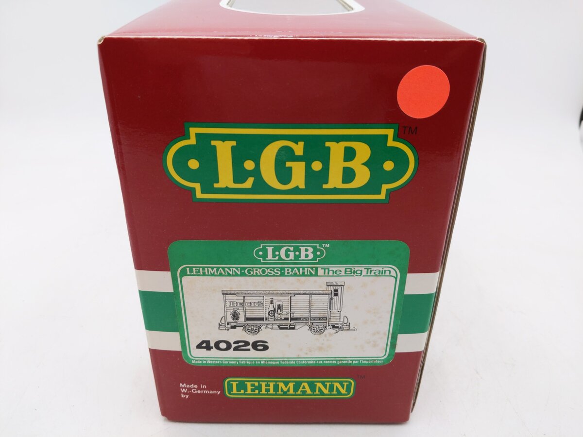 LGB 4026 G Scale Beck's Beer Boxcar EX/Box