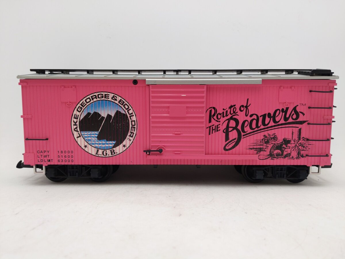 LGB 4090 G Scale Lake George & Boulder "Route of the Beavers" Boxcar EX/Box