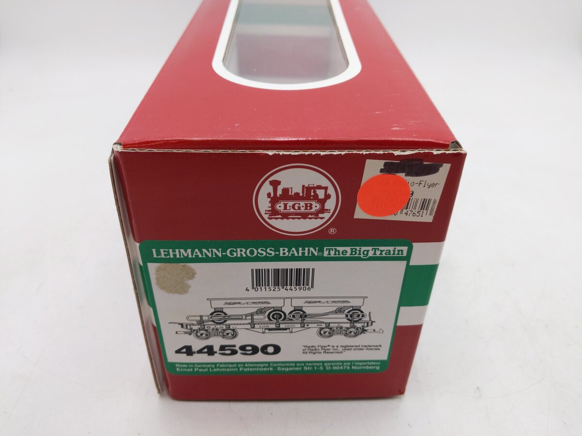 LGB 44590 G Scale Radio Flyer Wagon Flatcar #44590 EX/Box