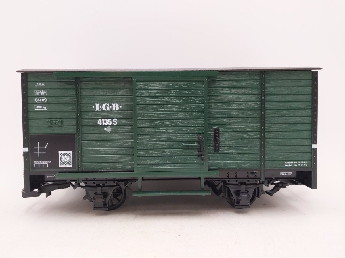 LGB 41352 G Gauge Steam Sound Boxcar EX/Box