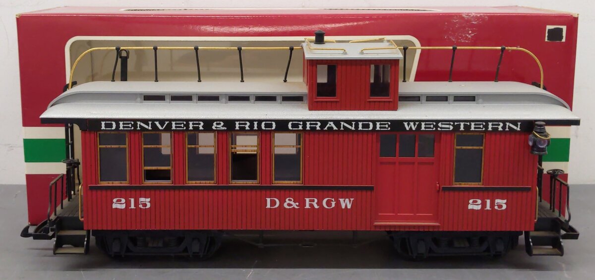 LGB 4075 G Scale Denver & Rio Grande Western Deluxe Drovers Caboose EX/Box