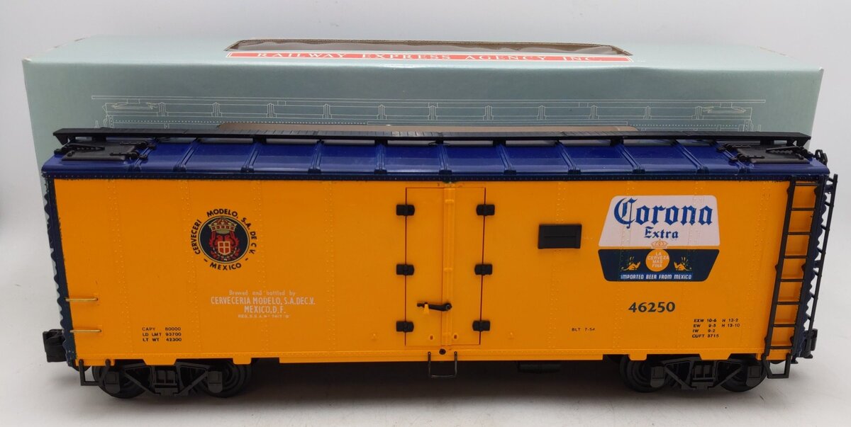 Aristo-Craft 46250 G Scale Corona Refrigerator Car #46520 EX/Box