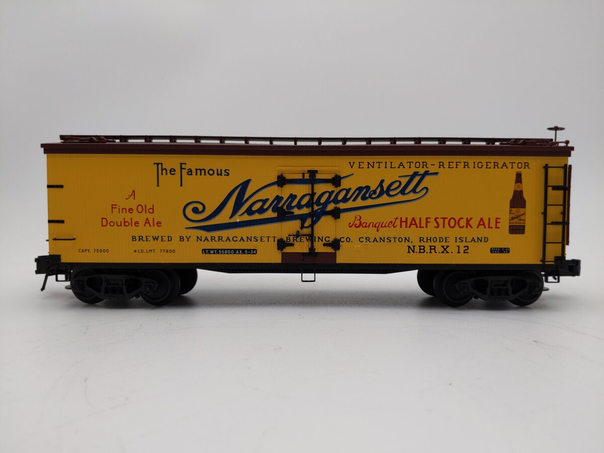Atlas 7722-2 O Gauge Narragansett Banquet Ale 40' Woodside Reefer #12 - EX