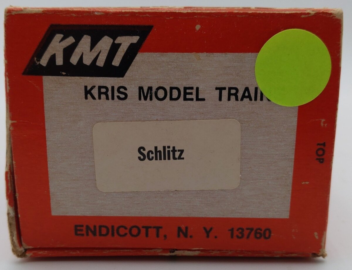 KMT 684 O Gauge Schlitz Yellow Box Car VG/Box