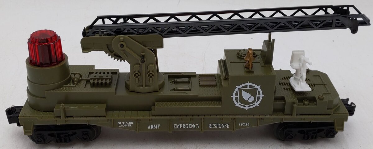 Lionel 6-16726 O Gauge Army Fire Ladder Car EX/Box