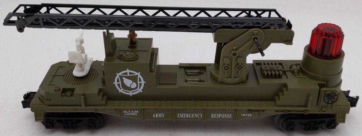 Lionel 6-16726 O Gauge Army Fire Ladder Car EX/Box