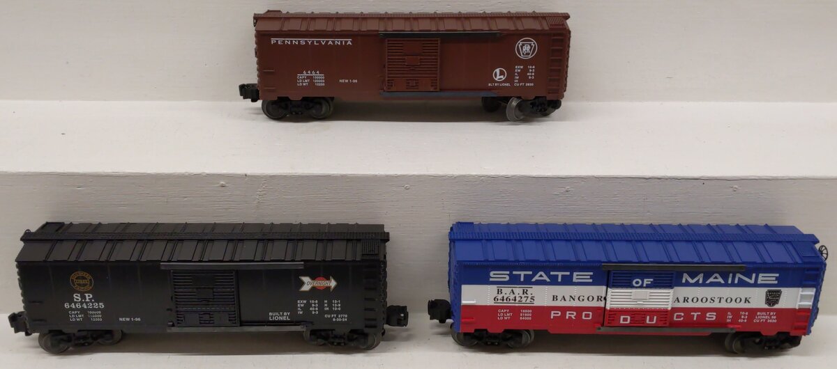 Lionel 6-19272 O Gauge 6464 Boxcars Series 3-Car Set #4 EX/Box