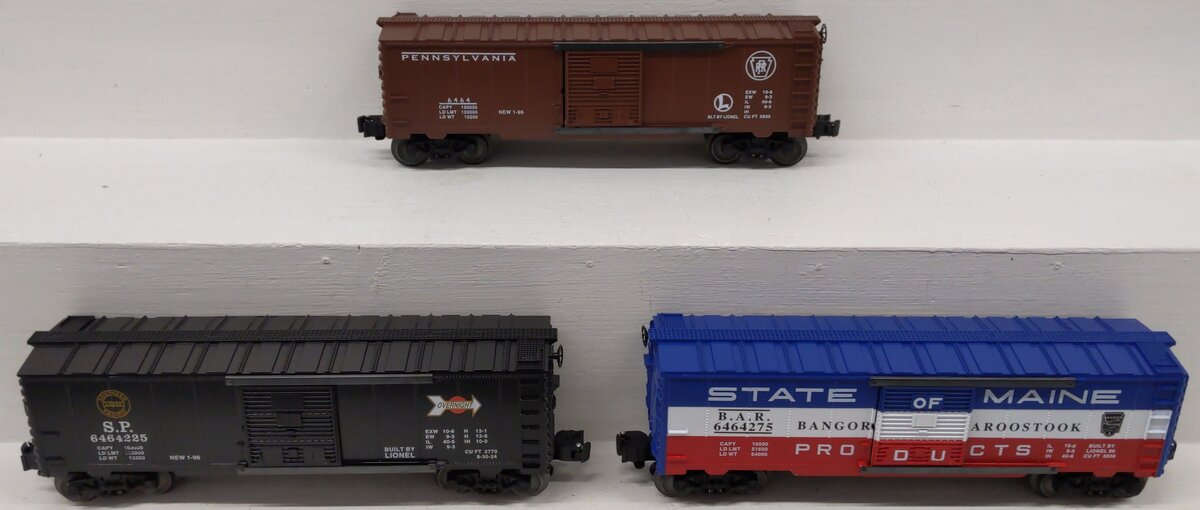 Lionel 6-19272 O Gauge 6464 Boxcars Series 3-Car Set #4 EX/Box