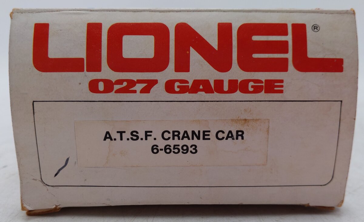 Lionel 6-6593 O AT&SF Crane Car EX/Box