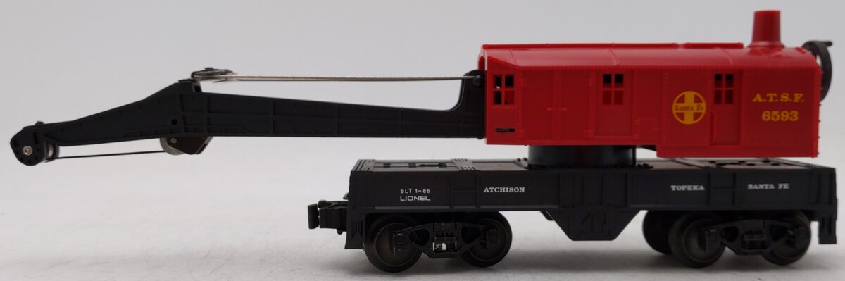 Lionel 6-6593 O AT&SF Crane Car EX/Box