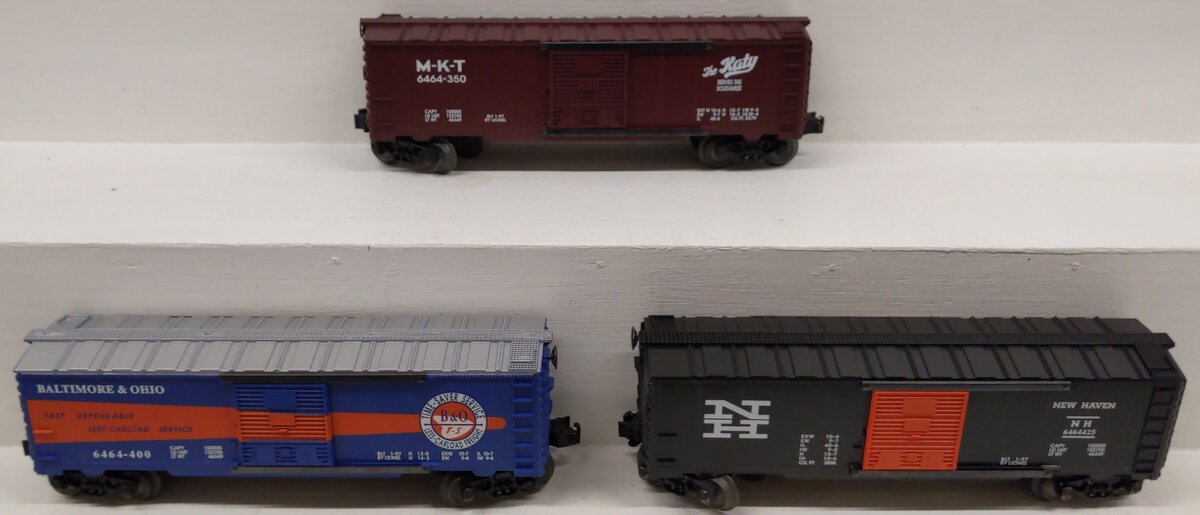 Lionel 6-19292 O Gauge B&O 6464 Boxcar Series Vl (Set of 3) EX/Box