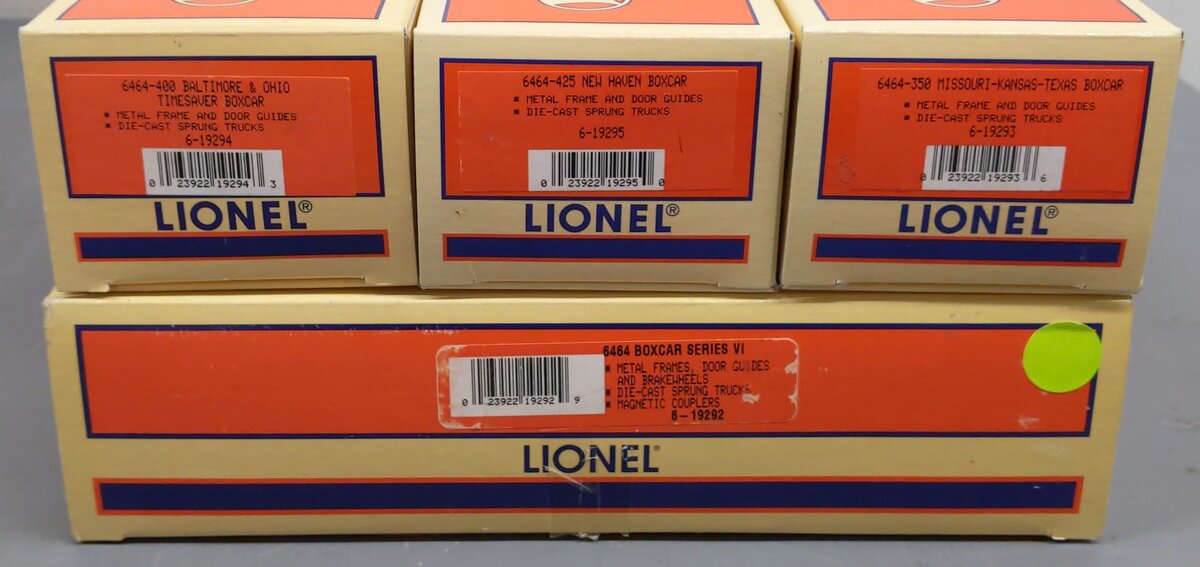 Lionel 6-19292 O Gauge B&O 6464 Boxcar Series Vl (Set of 3) EX/Box