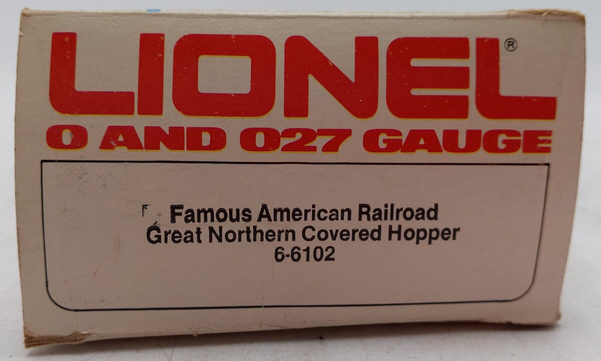 Lionel 6-6102 O Gauge Great Northern 4-Bay Covered Hopper EX/Box