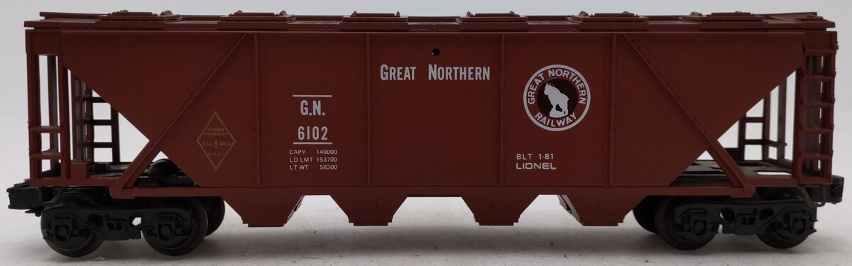 Lionel 6-6102 O Gauge Great Northern 4-Bay Covered Hopper EX/Box