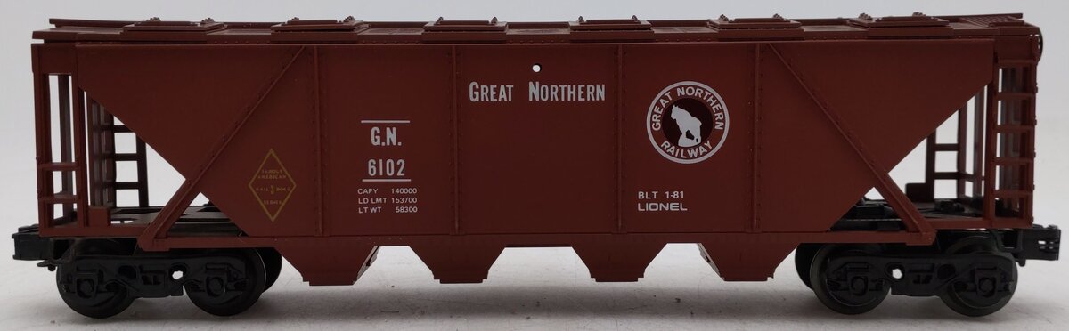 Lionel 6-6102 O Gauge Great Northern 4-Bay Covered Hopper EX/Box