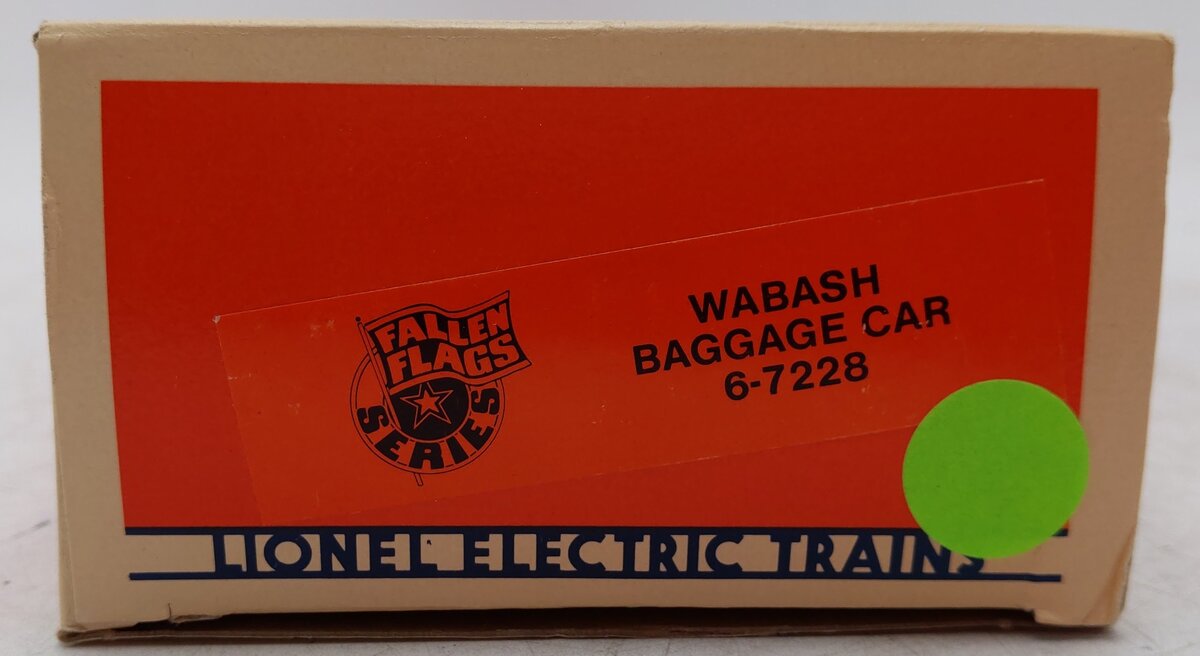 Lionel 6-7228 O Gauge Wabash Baggage Car (FF #1) EX/Box