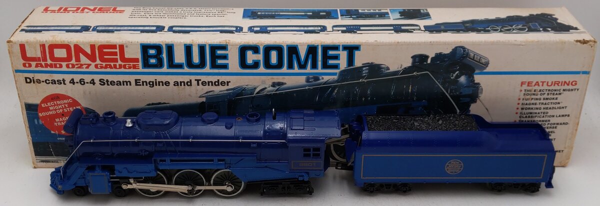 Lionel 6-8801 O Gauge Blue Comet 4-6-4 Steam Locomotive & Tender #8801 EX/Box
