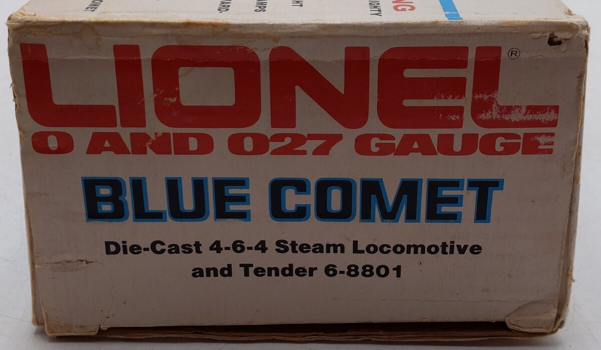 Lionel 6-8801 O Gauge Blue Comet 4-6-4 Steam Locomotive & Tender #8801 EX/Box