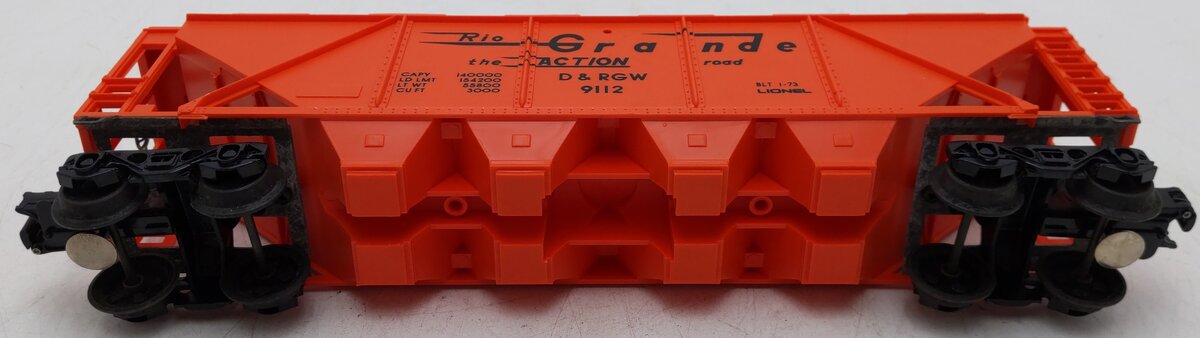 Lionel 6-9112 O Gauge Denver & Rio Grande Western Covered Long Hopper EX/Box
