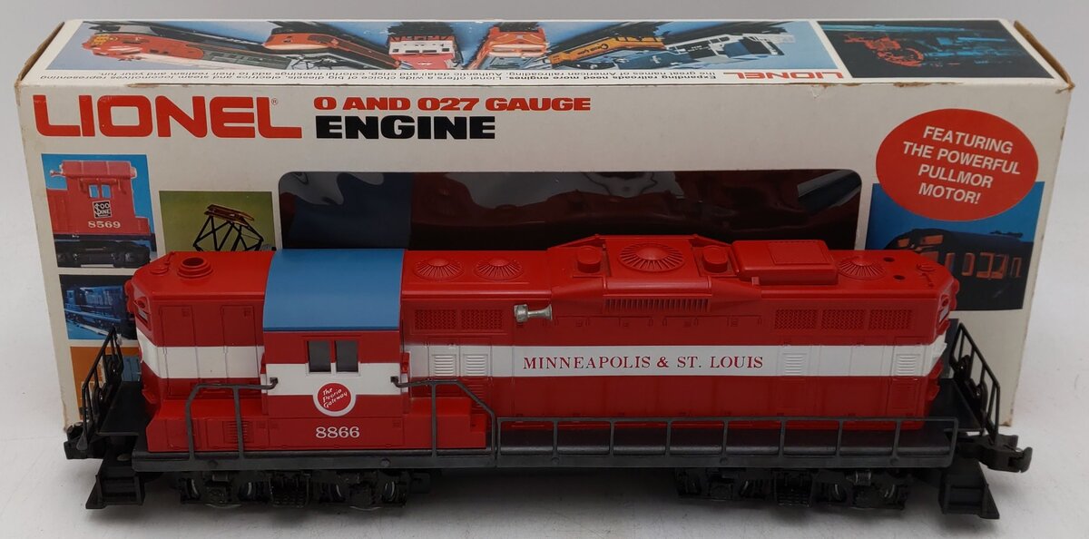 Lionel 6-8866 O Gauge Minneapolis and St. Louis GP-9 Powered Diesel Locomotive VG/Box