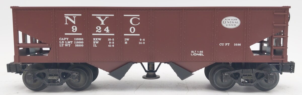 Lionel 6-9240 O Gauge New York Central 2-Bay Operating Hopper #9240 VG/Box