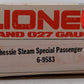 Lionel 6-9583 O Gauge Chessie Steam Special Passenger Car #9583 VG/Box