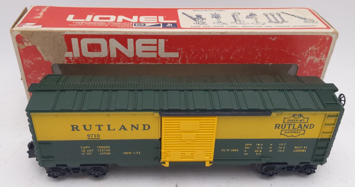Lionel 6-9710 O Gauge Rutland Boxcar EX/Box