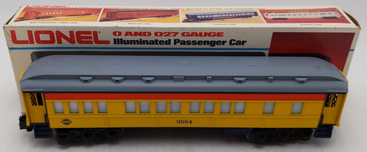 Lionel 6-9584 O Gauge Chessie Steam Special Passenger Car VG/Box