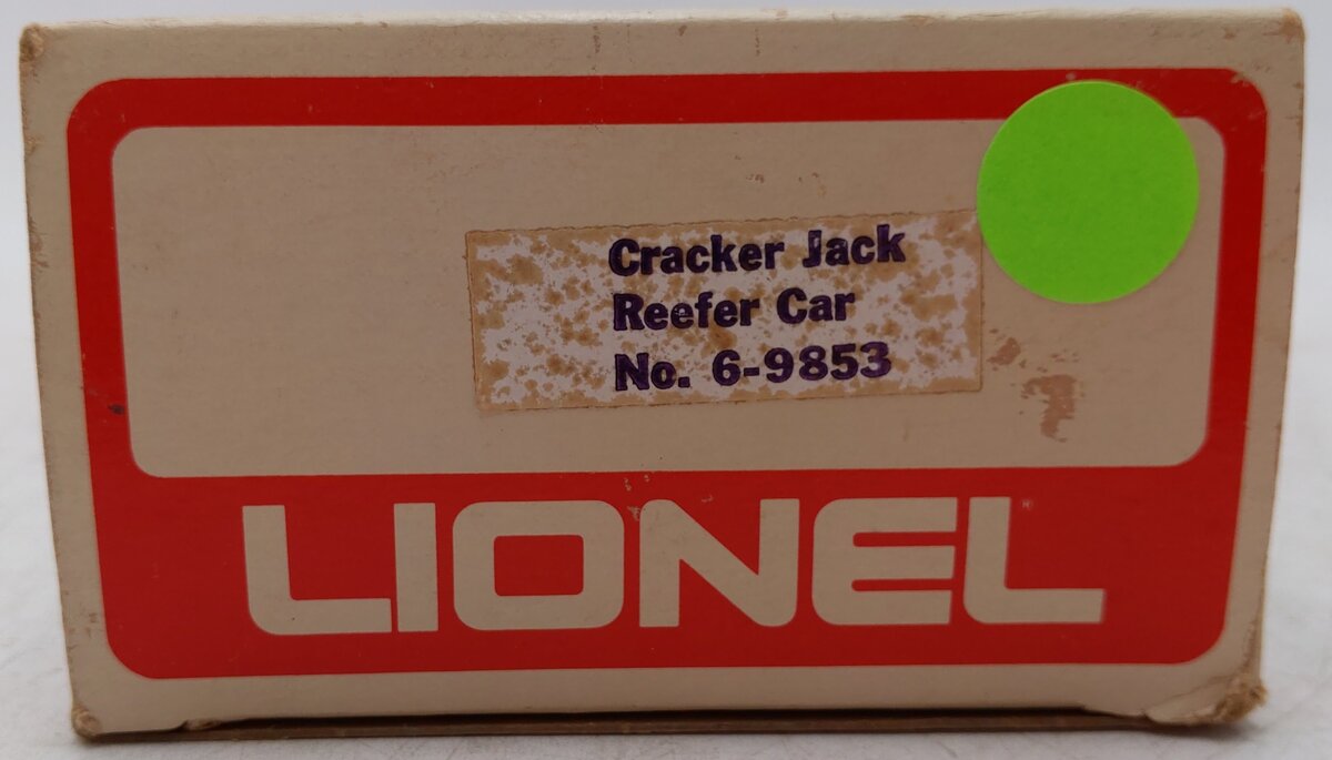 Lionel 6-9853 O Gauge Cracker Jack Billboard Reefer Car (Yellow) EX/Box