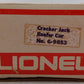 Lionel 6-9853 O Gauge Cracker Jack Billboard Reefer Car (Yellow) EX/Box