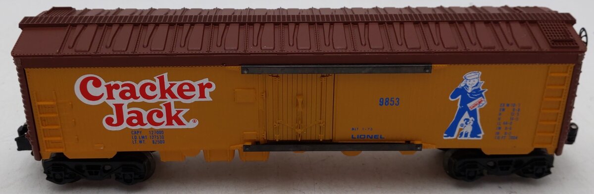 Lionel 6-9853 O Gauge Cracker Jack Billboard Reefer Car (Yellow) EX/Box