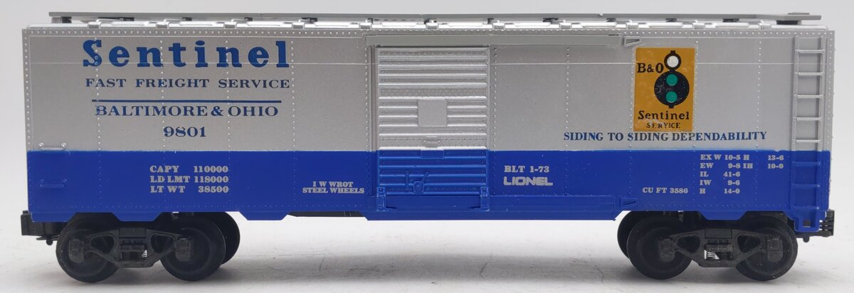 Lionel 6-9801 O Gauge Baltimore & Ohio Sentinel Box Car EX/Box