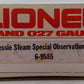 Lionel 6-9585 O Gauge Chessie Steam Special Observation Car #9585 EX/Box