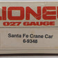 Lionel 6-9348 O Gauge Santa Fe Crane Car VG/Box