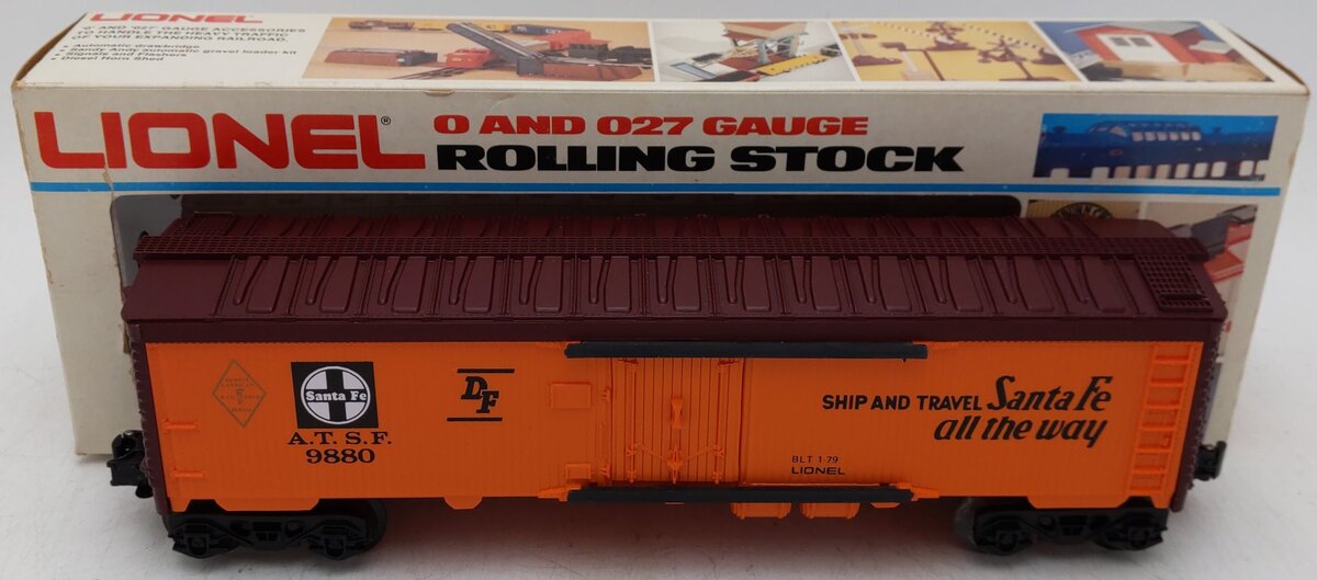 Lionel 6-9880 O Gauge AT&SF Famous American Railroad Refrigerator Car EX/Box