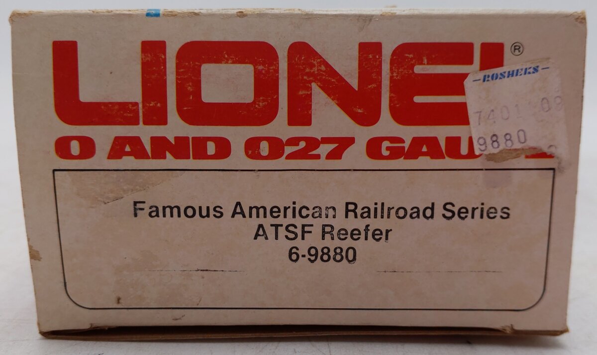 Lionel 6-9880 O Gauge AT&SF Famous American Railroad Refrigerator Car EX/Box
