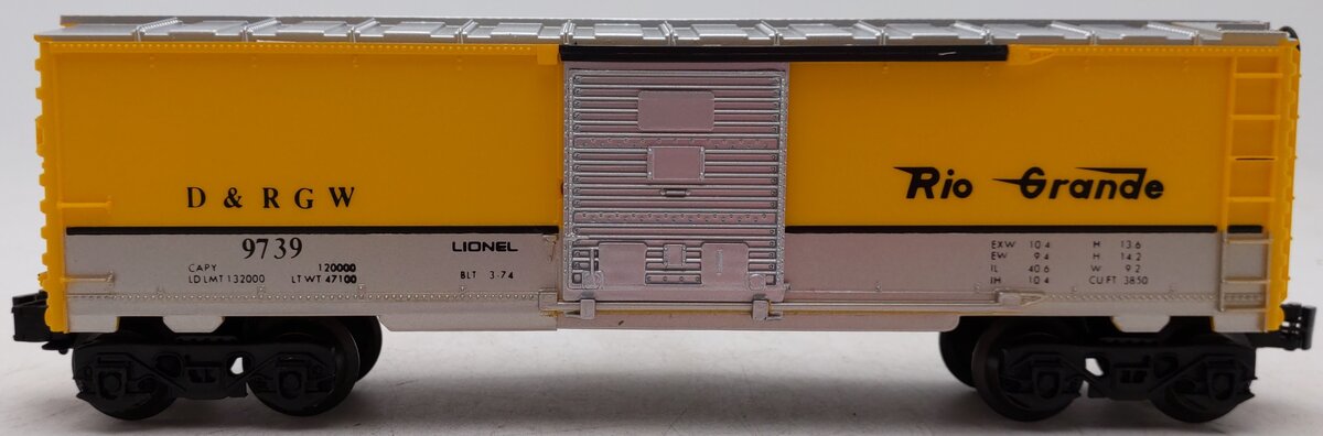 Lionel 6-9739 O Gauge Denver and Rio Grande Western Boxcar EX/Box