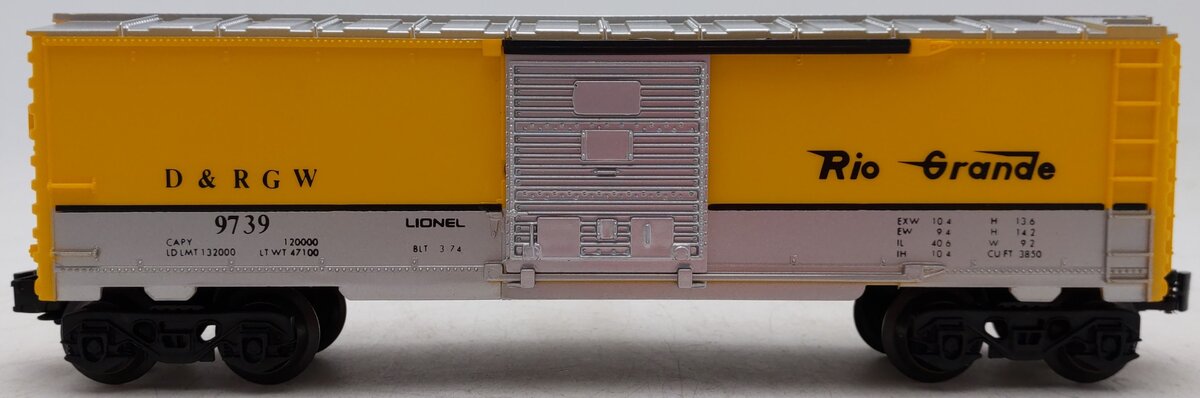 Lionel 6-9739 O Gauge Denver and Rio Grande Western Boxcar EX/Box