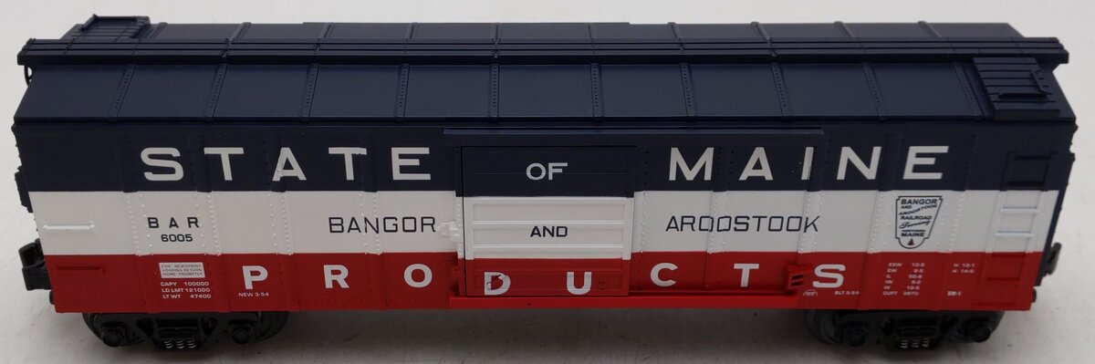 MTH 30-7450 O Gauge State of Maine Boxcar #6005 EX/Box