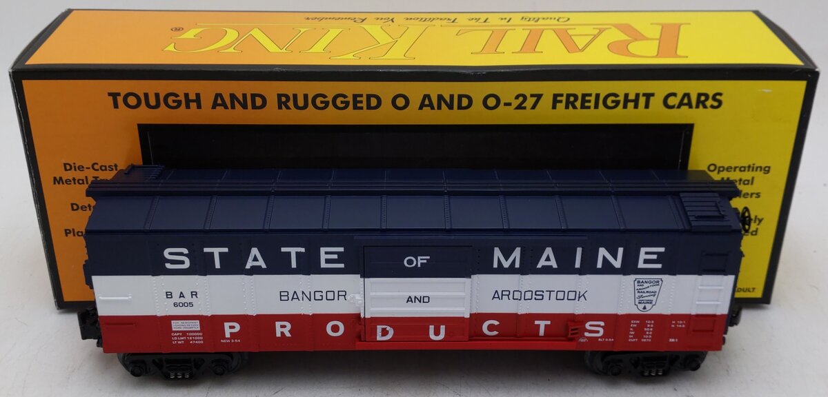 MTH 30-7450 O Gauge State of Maine Boxcar #6005 EX/Box