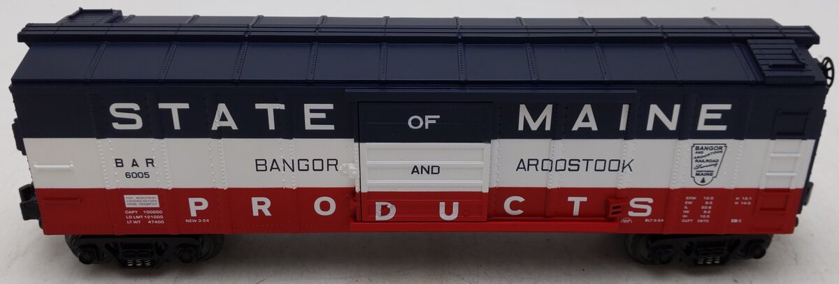 MTH 30-7450 O Gauge State of Maine Boxcar #6005 EX/Box