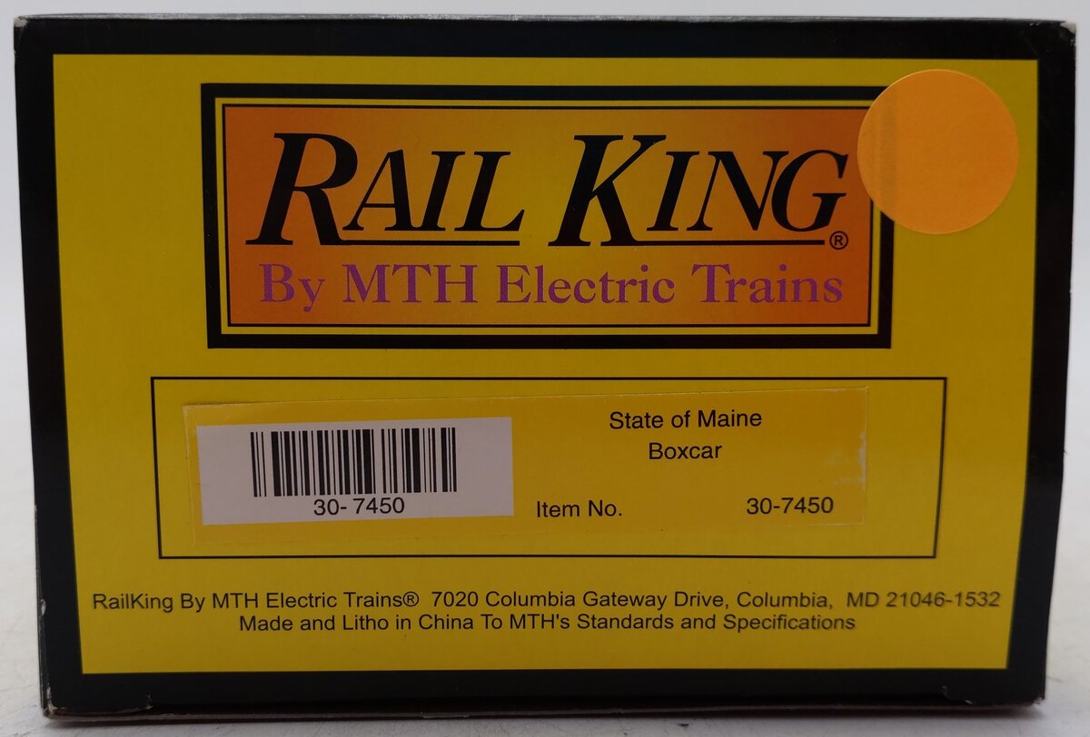 MTH 30-7450 O Gauge State of Maine Boxcar #6005 EX/Box