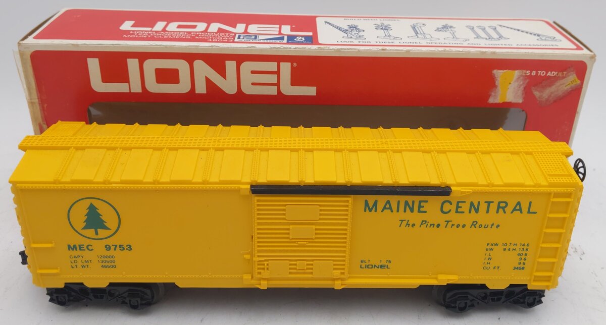 Lionel 6-9753 O Gauge Maine Central Boxcar VG/Box