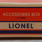 Lionel 6-22942 O Scale Barrels, Logs, Bumpers Accessories Pack EX/Box