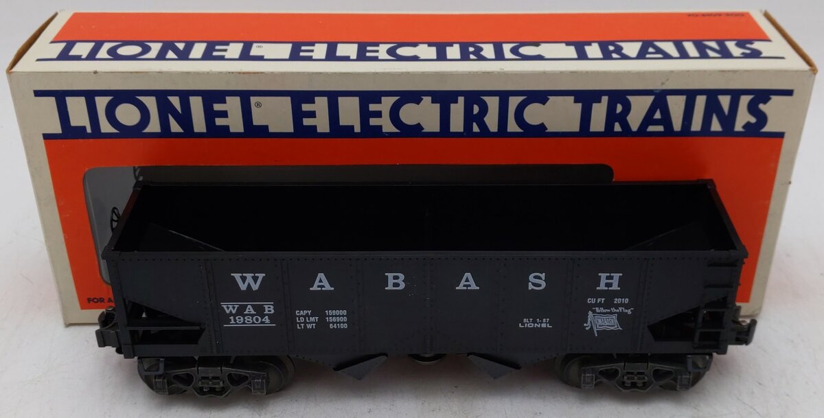 Lionel 6-19804 O Gauge Wabash Operating Hopper Car VG/Box