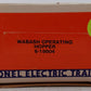 Lionel 6-19804 O Gauge Wabash Operating Hopper Car VG/Box