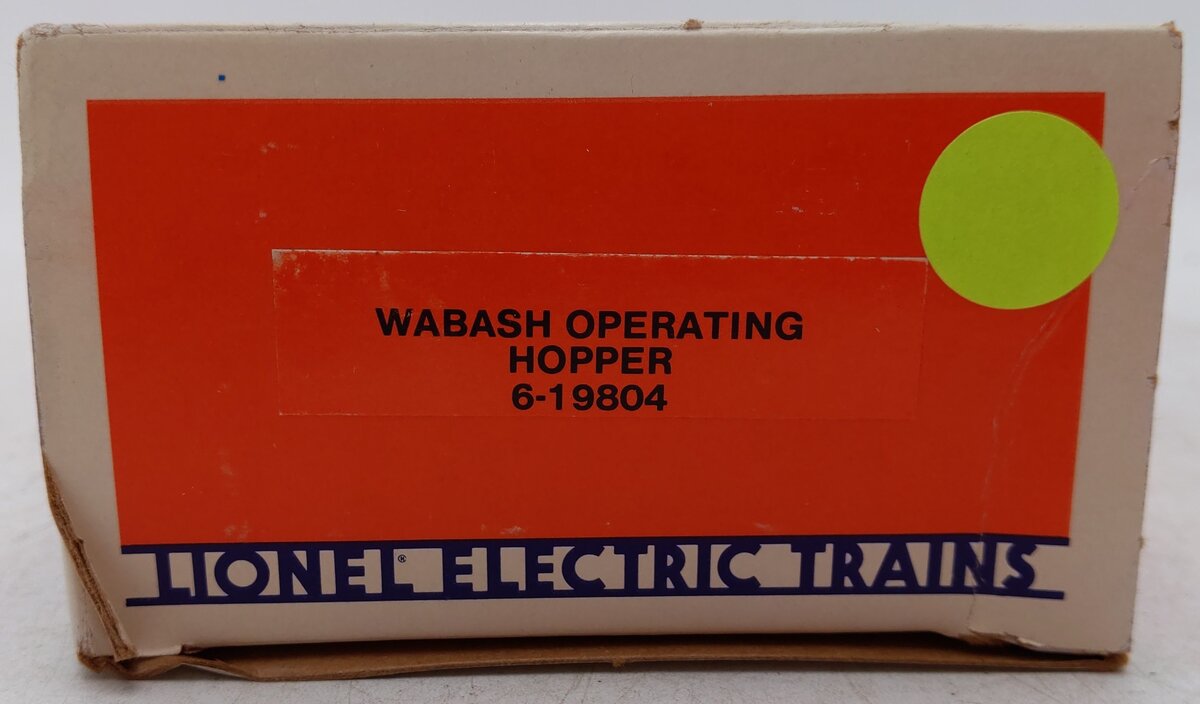 Lionel 6-19804 O Gauge Wabash Operating Hopper Car VG/Box
